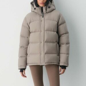 TNA Super Puff Jacket in Taupe